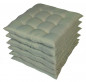 Preview: Set 6 x Stuhlkissen / Sitzkissen Fabia 40 x 40 cm Dicke 5 cm , Fb. soft gray , Polyester