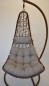 Preview: Polster, Kissen, Auflage für Rattan Hängeschaukel Rattanschaukel Gr. 80 x 98 cm Colore grigio (dunkel grau)