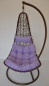 Preview: Polster, Kissen, Auflage für Rattan Hängeschaukel Rattanschaukel Gr. 80 x 98 cm Colore viola (violett)