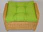 Preview: Polster / Kissen für Rattan Ohrensessel Hockerkissen Colore verde chiaro (hellgrün) 50 x 40 cm Top Qualität