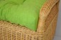 Preview: Polster / Kissen für Rattan Ohrensessel Hockerkissen Colore verde chiaro (hellgrün) 50 x 40 cm Top Qualität