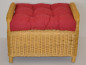 Preview: Polster / Kissen für Rattan Ohrensessel Hockerkissen Fb.Colore rosso (rot) 50 x 40 cm Top Qualität