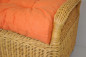 Preview: Polster / Kissen für Rattan Ohrensessel Hockerkissen Fb. Colore arancione (Orange) 50 x 40 cm Top Qualität