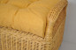 Preview: Polster / Kissen für Rattan Ohrensessel Hockerkissen Colore giallo (gelb) 50 x 40 cm Top Qualität