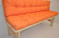 Preview: Premium Kissen / Polster für Gartenbank / Bankkissen 150 cm Colore arancione (orange)