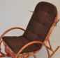 Preview: Polster für Schaukelstuhl , Ersatzpolster Rattan Schaukelstuhl Gr. 125 x 50 x 7 cm, Fb. uni braun