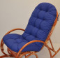 Preview: Polster / Kissen für Rattan Schaukelstuhl 130x55 cm Fb. Blue