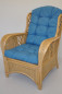 Preview: Rattanstuhl Rattansessel, Rattan Ohrensessel Oliver Fb. honig