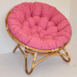 Preview: XXL Rattan Papasansessel / Rattansessel, Papasan inkl. Polster Fb. rose