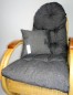 Preview: Rattani Auflage/Polster für Schaukelstuhl, Liegestuhl, Ersatzpolster Gr. 130 x 50 x 12 cm + Zierkissen Stoff Nuevo Loneta - Made in EU