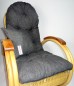 Preview: Rattani Auflage/Polster für Schaukelstuhl, Liegestuhl, Ersatzpolster Gr. 130 x 50 x 12 cm + Zierkissen Stoff Nuevo Loneta - Made in EU