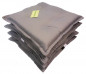 Preview: Set 4 x Stuhlkissen/Sitzkissen Inka 40 x 40 cm Dicke 6 cm, Fb. Soft Gray, Polyester