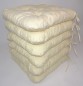 Preview: 6x Stuhlkissen / Sitzkissen Klara 42 x 42 cm Colore beige