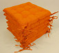 Preview: Set 6 x Stuhlkissen / Sitzkissen Fabia 40 x 40 cm Dicke 5 cm , Fb. orange , Baumwolle/Polyester
