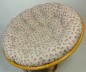 Preview: Polster , Kissen für Papasansessel , Ersatzpolster Papasan D 120 cm , Stoff Mirha Leinen Rose