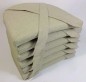 Preview: Set 6 x Stuhlkissen/Sitzkissen Marina II mit Schleife 42 x 45 cm Dicke 5 cm, Fb. Uni Living Soft Gray