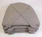 Preview: Set 4 x Stuhlkissen/Sitzkissen Marina II mit Schleife 42 x 45 cm Dicke 5 cm, Fb. Uni Living Dark Gray