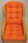 Preview: Polster / Kissen für Rattan Ohrensessel Fb. Colore arancione (Orange) , 2 teiliges Set . Top Qualität !