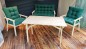 Preview: Massivholz Sitzgruppe Nordic 2+1+1 Set 2 Gartenstühle , Bank und Tisch inkl. Polster