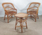 Preview: Korbmöbel Set 2 Sessel + Tisch Weide Modell Emil