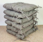 Preview: Set 6 x Stuhlkissen/Sitzkissen Lara 38 x 38 cm Dicke 8 cm, Fb. Colore grigio ( dunkel grau ) mit Schleifen