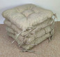 Preview: Set 4 x Stuhlkissen/Sitzkissen Lara 38 x 38 cm Dicke 8 cm, Fb. Colore grigio tenue (soft grau) mit Schleifen