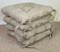 Preview: Set 4 x Stuhlkissen/Sitzkissen Lara 38 x 38 cm Dicke 8 cm, Fb. Colore grigio tenue (soft grau) mit Schleifen