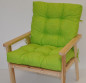 Preview: Polster für Gartenstuhl , Schaukelstuhl Nordic , Gr. 100 x 55 cm , Colore verde chiaro (hellgrün)