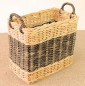 Preview: Rattan Kaminkorb / Holzkorb rechteckig