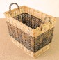 Preview: Rattan Kaminkorb / Holzkorb rechteckig