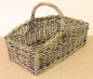 Preview: Großer Rattan Kaminkorb Holzkorb 70x37x28/47cm brown