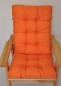Preview: Polster für Gartenstuhl , Schaukelstuhl Sevila , Gr. 125 x 55 cm , Colore arancione (orange)