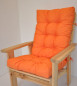Preview: Polster für Gartenstuhl , Schaukelstuhl Sevila , Gr. 125 x 55 cm , Colore arancione (orange)