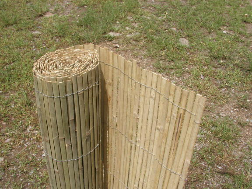 Bambusmatte Bambuszeun gespalten 500x200 cm