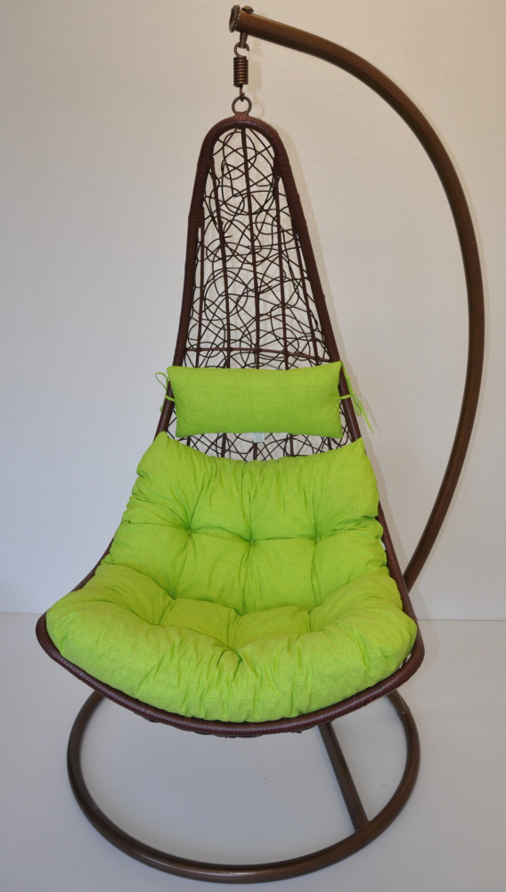 Polster, Kissen, Auflage für Rattan Hängeschaukel Rattanschaukel Gr. 80 x 98 cm Colore verde chiaro (hellgrün)