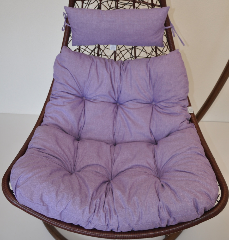 Polster, Kissen, Auflage für Rattan Hängeschaukel Rattanschaukel Gr. 80 x 98 cm Colore viola (violett)