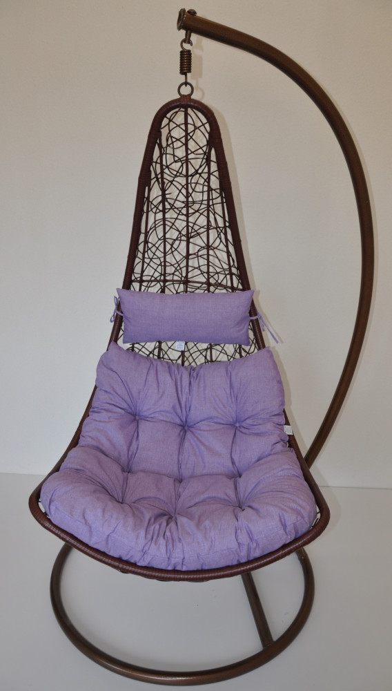 Polster, Kissen, Auflage für Rattan Hängeschaukel Rattanschaukel Gr. 80 x 98 cm Colore viola (violett)