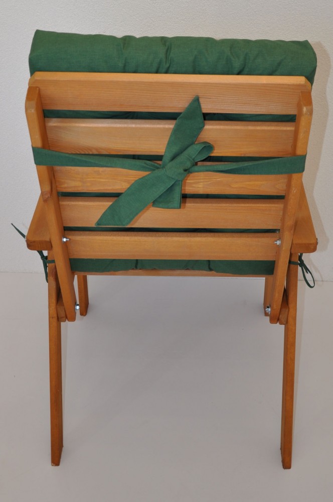 Polster für Gartenstuhl , Schaukelstuhl Sylva , Gr. 120 x 50 cm , Colore verde scuro (dunkelgrün)