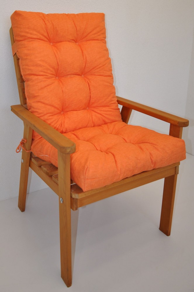 Polster für Gartenstuhl , Schaukelstuhl Sylva , Gr. 120 x 50 cm , Colore arancione (orange)