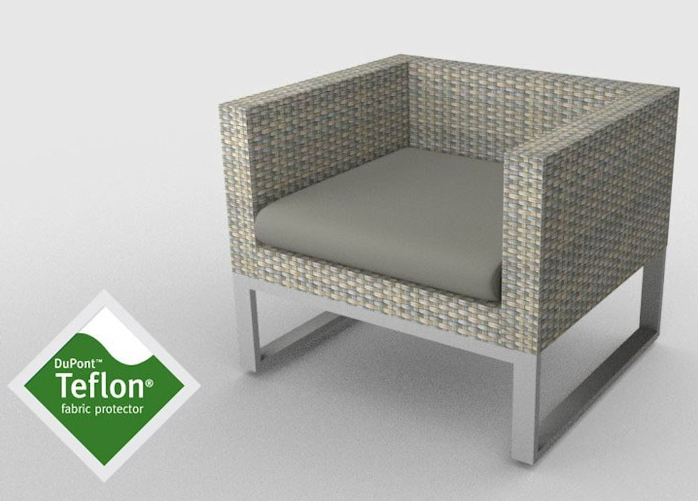 Kissen / Polster für PE - Rattanmöbel "SanRemo" Sitz Stoff 489 Teflon Beschichtung