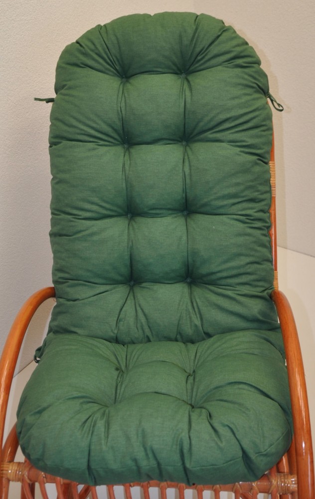 Polster / Kissen für Rattan Schaukelstuhl 130x55 cm Fb. dunkelgrün