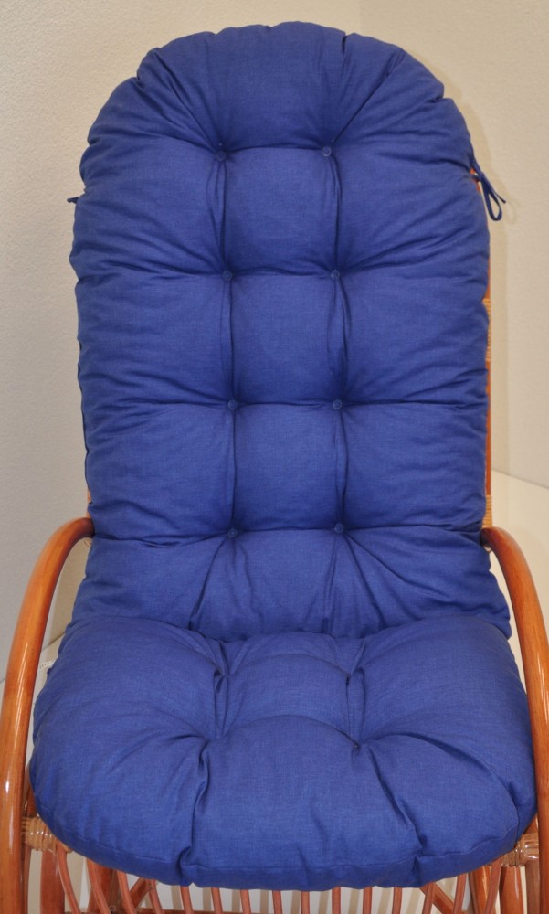 Polster / Kissen für Rattan Schaukelstuhl 130x55 cm Fb. Blue