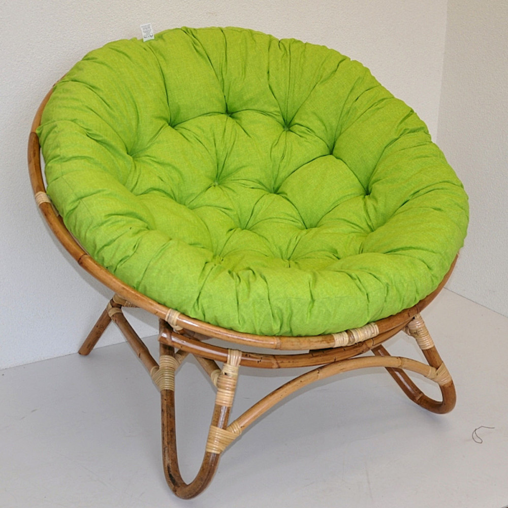 XXL Rattan Papasansessel / Rattansessel, Papasan inkl. Polster Fb. hellgrün