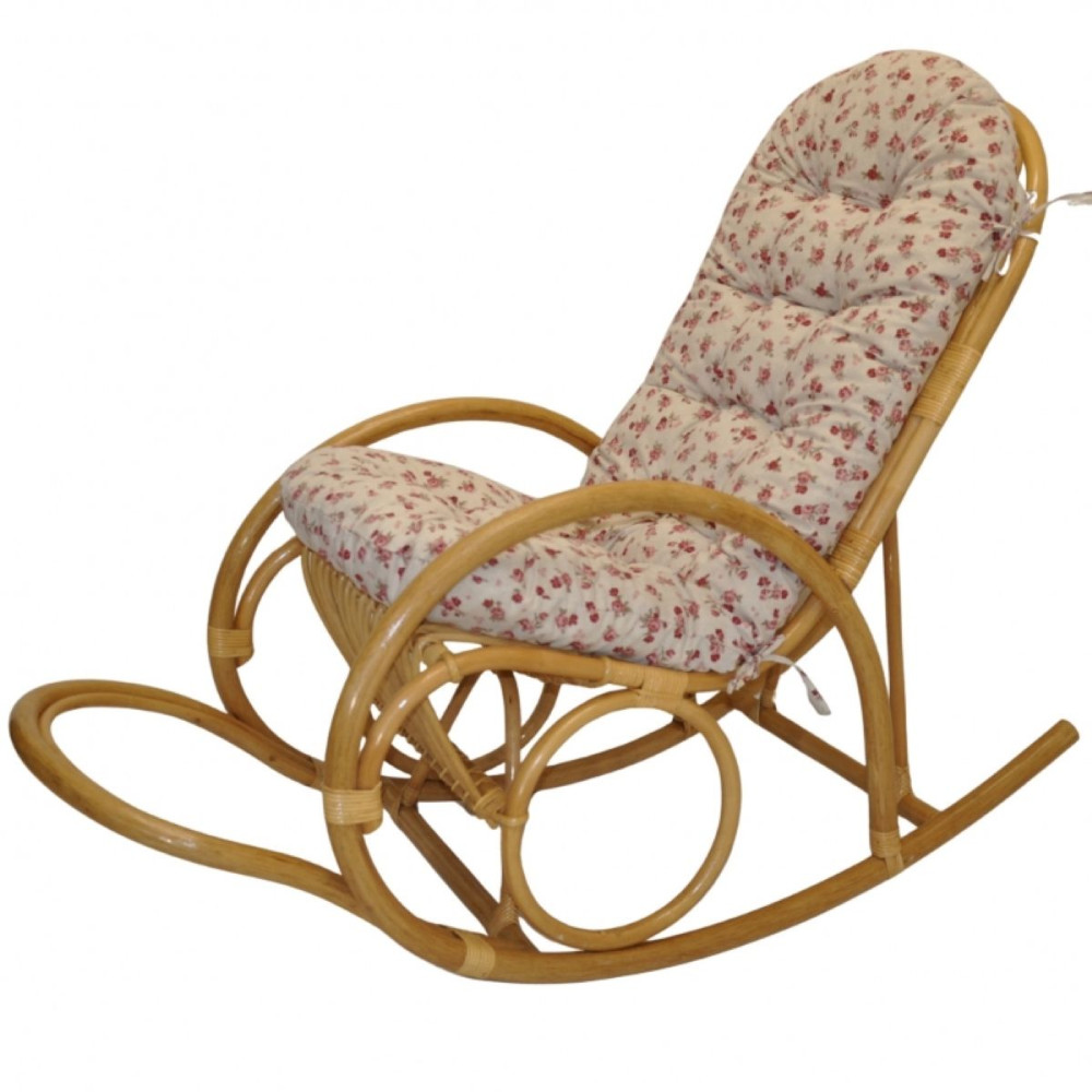 Rattan Schaukelstuhl Jenaira, Relexsessel Fb. honig