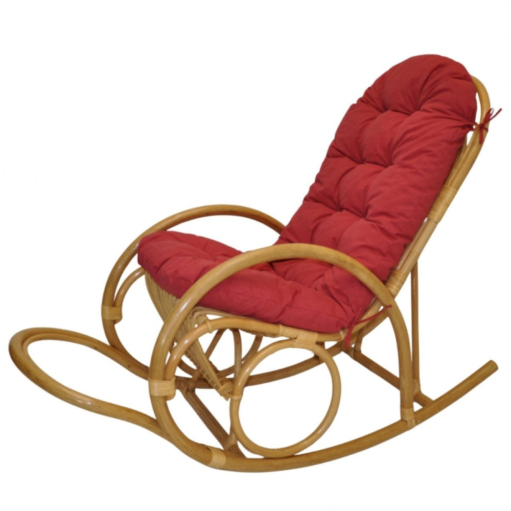 Rattan Schaukelstuhl Jenaira, Relexsessel Fb. honig