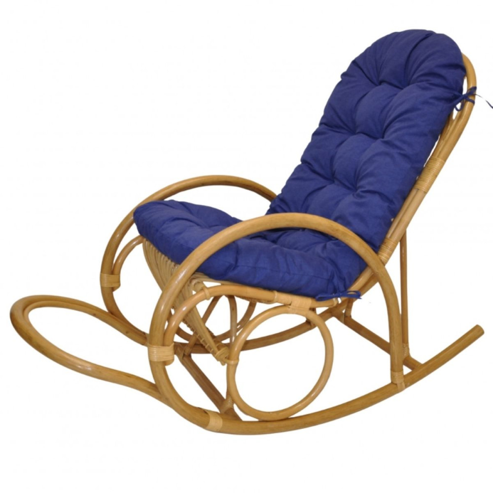 Rattan Schaukelstuhl Jenaira, Relexsessel Fb. honig