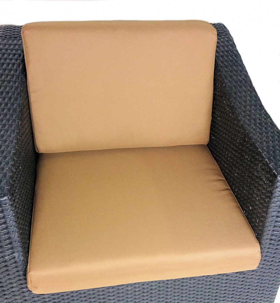 Kissen / Polster für PE - Rattanmöbel San Remo , Set Sitz + Rücken Stoff 491