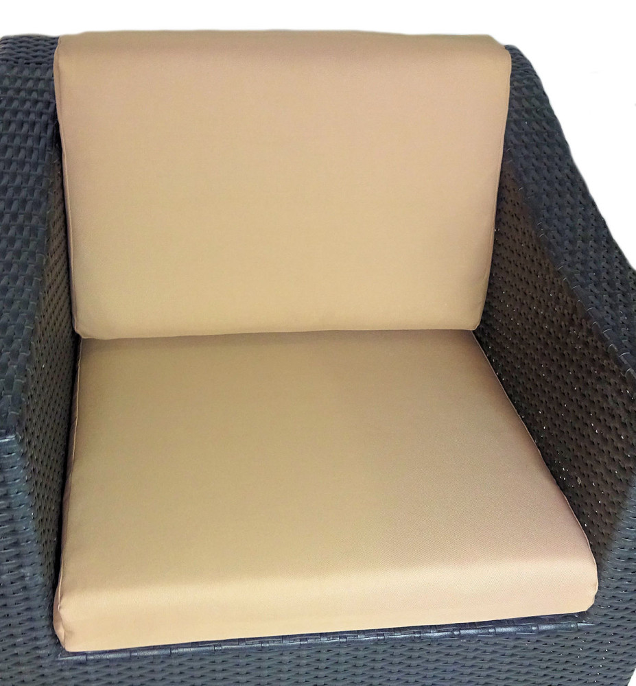Kissen / Polster für PE - Rattanmöbel San Remo , Set Sitz + Rücken Stoff 417