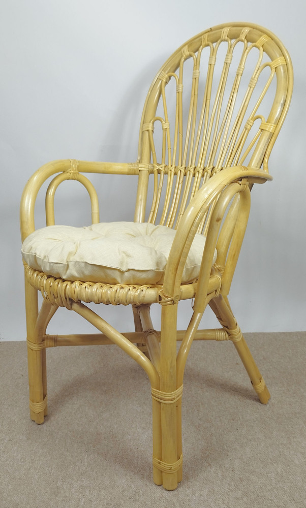 Rattansessel , Rattanstuhl Modell Palmito , Rattan Natur