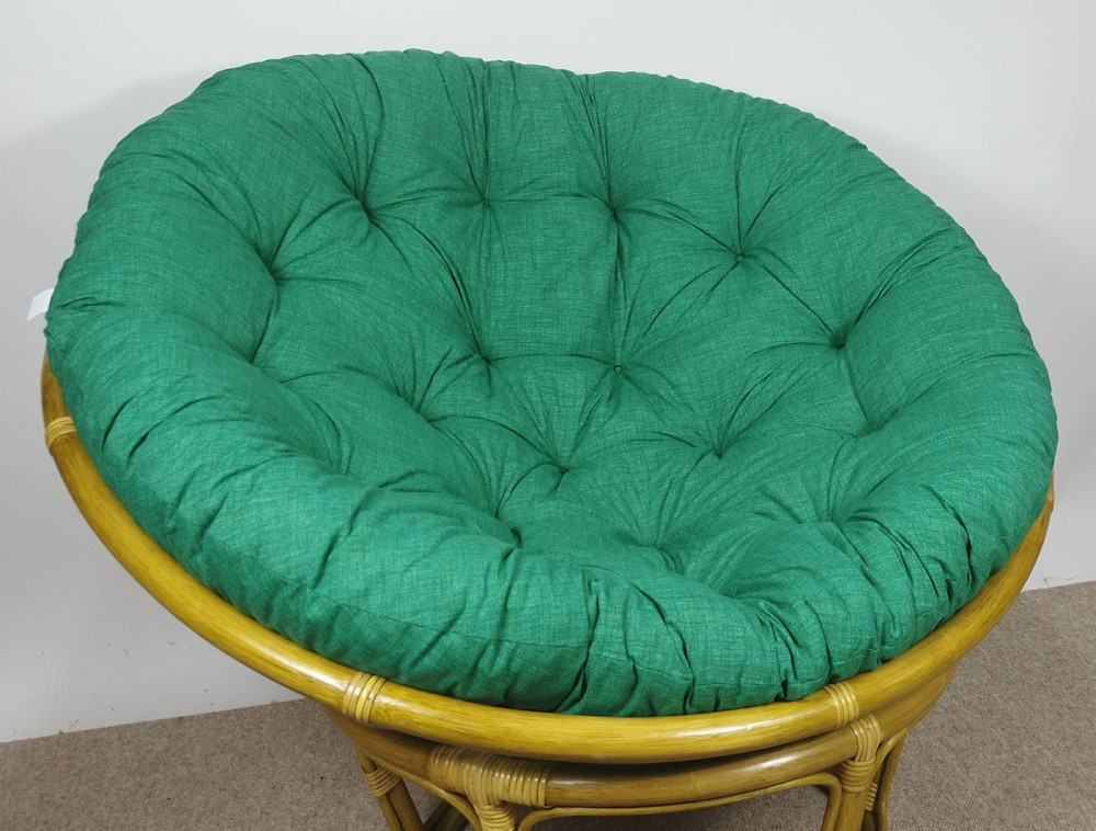 Polster / Kissen für Rattan Papasansessel Colore dark green ( dunkelgrün )